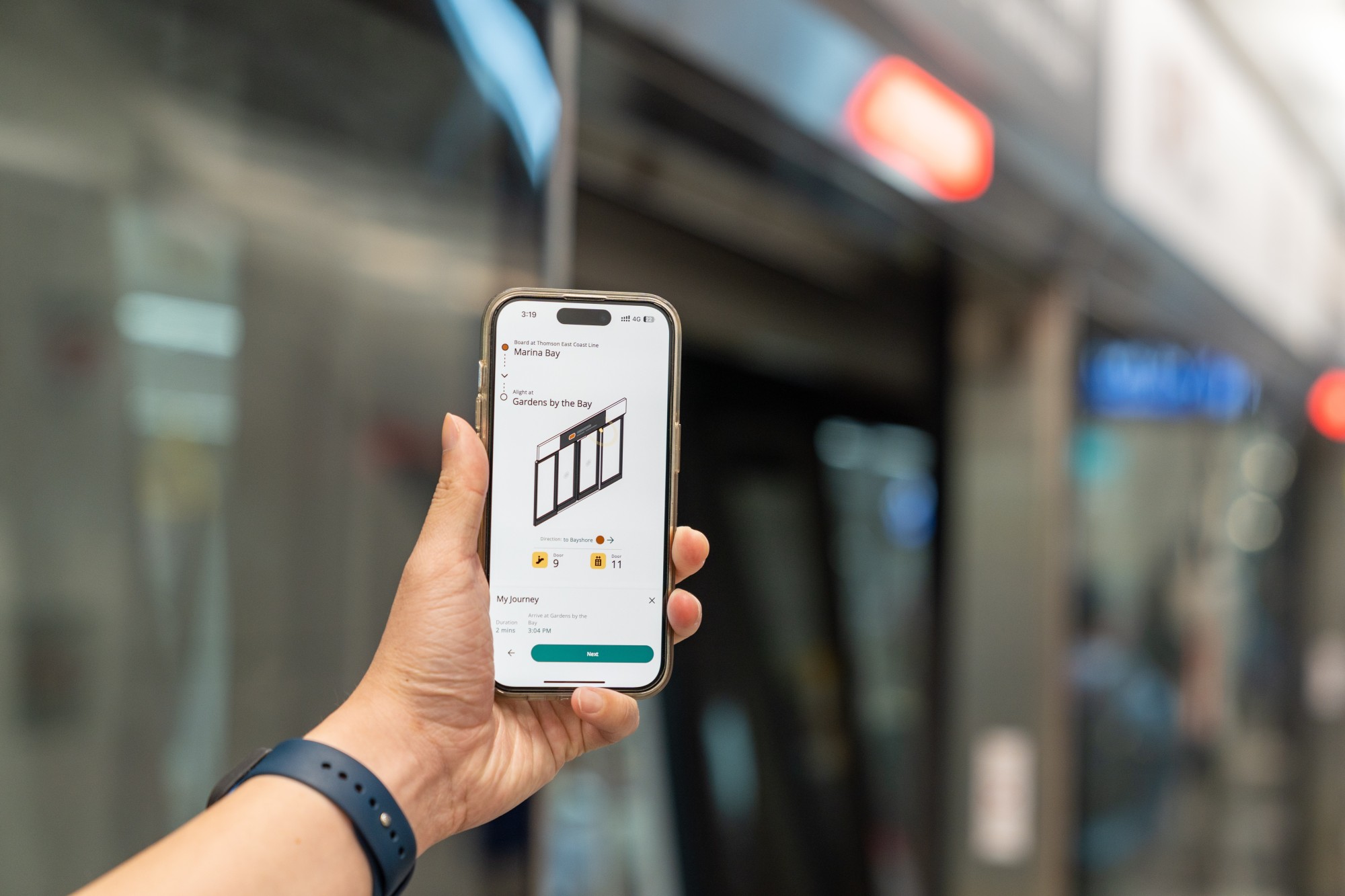 A phone screen showing the app
